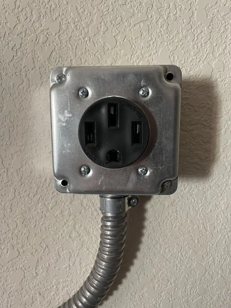 NEMA 14-50 outlet installed for Electrical Panel Upgrade in Los Altos Hills